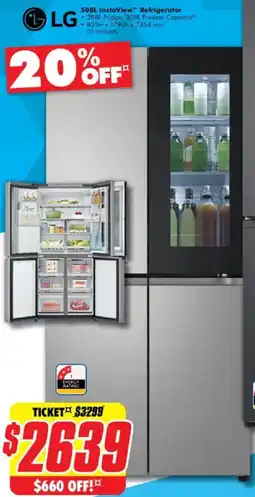 The Good Guys InstaView Refrigerator offer
