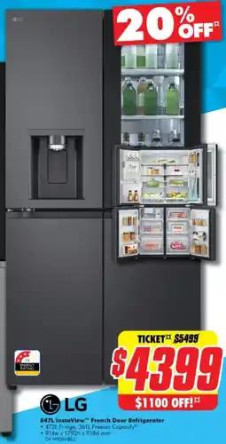 The Good Guys InstaView French Door Refrigerator offer