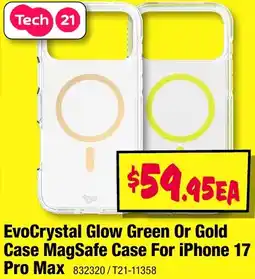 JB Hi-Fi EvoCrystal Glow Green Or Gold Case MagSafe Case offer