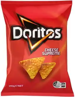 IGA Doritos Corn Chips 150‑170g or Smith’s Thinly Cut Chips 175g Selected Varieties offer