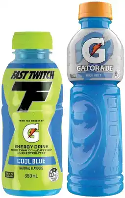 IGA Gatorade, G‑Active Electrolyte Water 600mL or Fast Twitch 350mL Selected Varieties offer