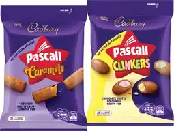 IGA Pascall Chocolate Share Bag 160-185g or Cadbury Bitesize 120-150g Selected Varieties offer