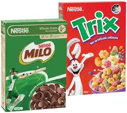 IGA Nestlé Milo Cereal 330‑350g or Trix Cereal 310g Selected Varieties offer