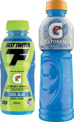 IGA Gatorade 600mL or Gatorade Fast Twitch 350mL Selected Varieties offer