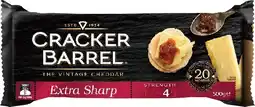 IGA Cracker Barrel The Vintage Cheddar Extra Sharp Cheese Block 500g offer