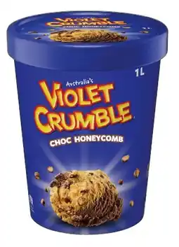 IGA Hershey’s, Reese’s or Violet Crumble Ice Cream 1 Litre or 4 Pack Selected Varieties offer