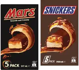 IGA Mars Frozen Dessert Bars 5 Pack Selected Varieties offer