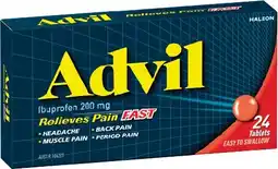 IGA Advil Ibuprofen 200mg Fast Pain Relief Tablets 24 Pack offer