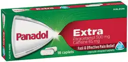 IGA Panadol Extra Paracetamol & Caffeine Caplets 16 Pack offer