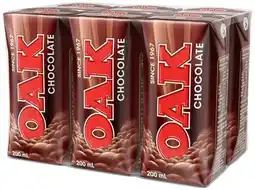 IGA Oak Flavoured Milk 6x200mL Selected Varieties offer