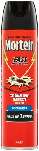 IGA Mortein Fast Knockdown Odourless Crawling Insect Killer Spray 350g offer
