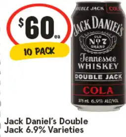 IGA Jack Daniel's Double Jack 6.9% Varieties offer