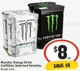 IGA Monster Energy Drink Selected Varieties offer