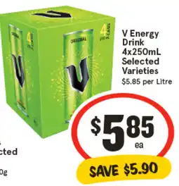 IGA V Energy Drink Selected Varieties offer