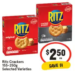 IGA Ritz Crackers Selected Varieties offer