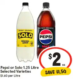 IGA Pepsi or Solo Selected Varieties offer