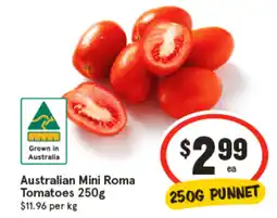 IGA Australian mini roma tomatoes offer