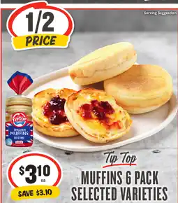 IGA Tip top muffins selected varieties offer