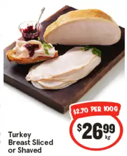 IGA Turkey breast sliced or shaved offer