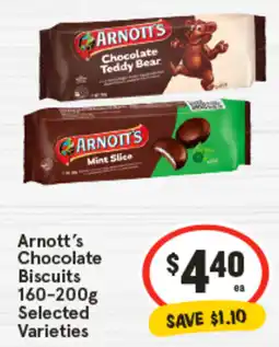 IGA Arnott's chocolate biscuits selected varieties offer