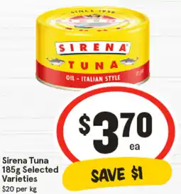 IGA Sirena tuna selected varieties offer