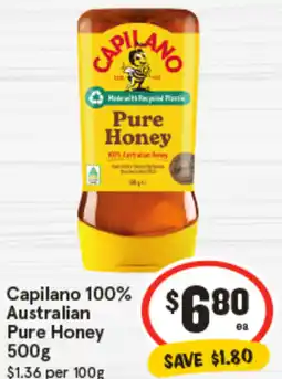 IGA Capilano 100% australian pure honey offer