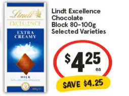 IGA Lindi excellence chocolate block offer