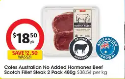 Coles Coles beef scotch steak fillet offer