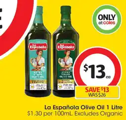 Coles La espanola extra virgin olive oil offer