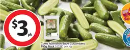 Coles Coles australian baby cucumbers offer