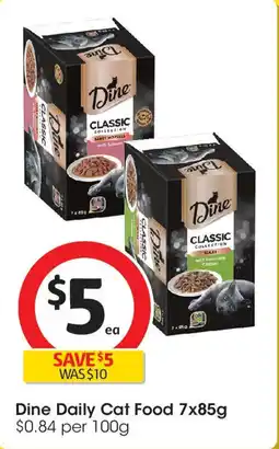 Coles Dine daily cat food offer