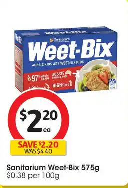Coles Sanitarium weet-bix offer