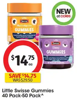 Coles Little swisse gummies 40 pack-50 pack offer
