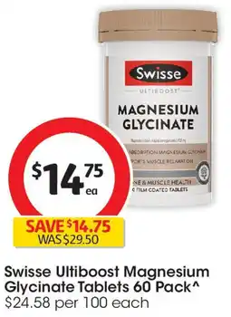 Coles Swisse ultiboost magnesium glycinate tablets 60 pack offer