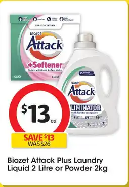 Coles Biozet attack plus laundry liquid offer