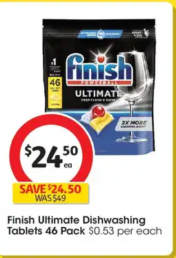 Coles Finish ultimate dishwashing tablets offer