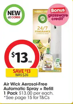 Coles Air wick aerosol-free automatic spray offer
