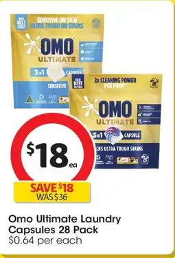 Coles Omo ultimate laundry capsules offer