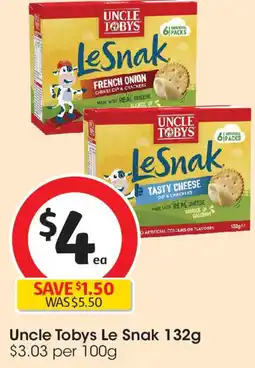 Coles Uncle tobys le snak offer