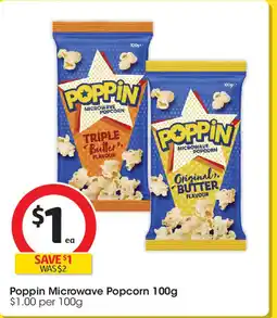 Coles Poppin microwave popcorn offer
