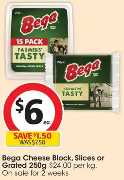 Coles Bega Cheese Block, Slices or Grated offer