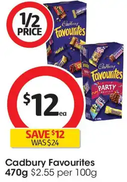 Coles Cadbury Favourites offer
