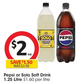 Coles Pepsi or Solo Soft Drink offer