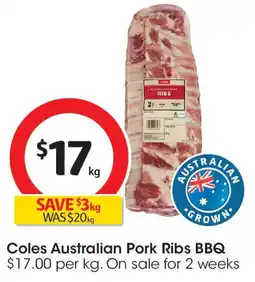 Coles Coles Australian Pork Ribs BBQ offer