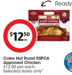 Coles Coles Hot Roast RSPCA Approved Chicken offer