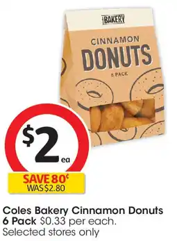Coles Coles Bakery Cinnamon Donuts offer