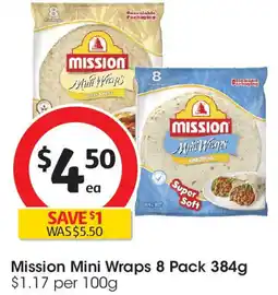 Coles Mission Mini Wraps offer
