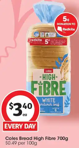 Coles Coles Bread High Fibre offer