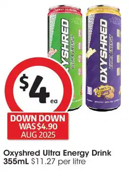 Coles Oxyshred Ultra Energy Drink offer