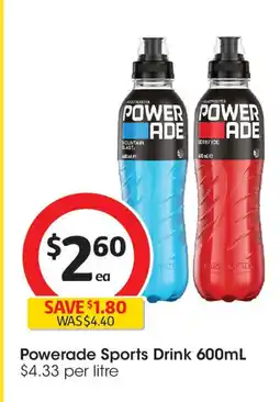 Coles Powerade Sports Drink offer